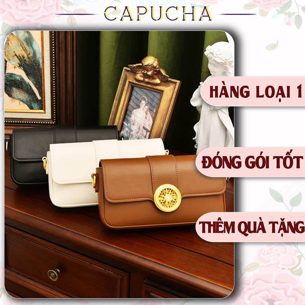 Túi xách nữ khóa xoay hoàng gia cực đỉnh chất da mềm mịn cao cấp Capucha T237