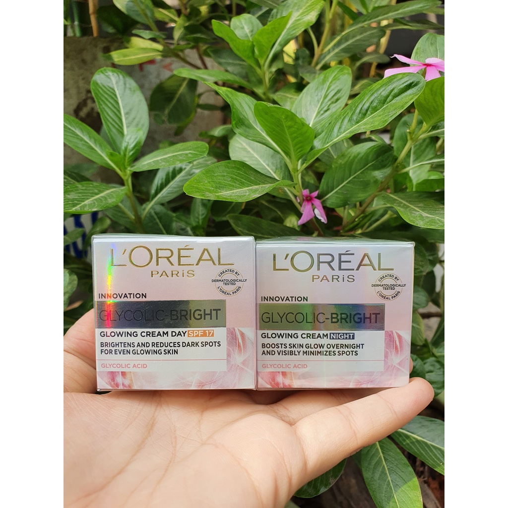 15ml - Kem dưỡng sáng da BAN ĐÊM Loreal Glycolic Bright Glowing CREAM NIGHT - KEM HỦ