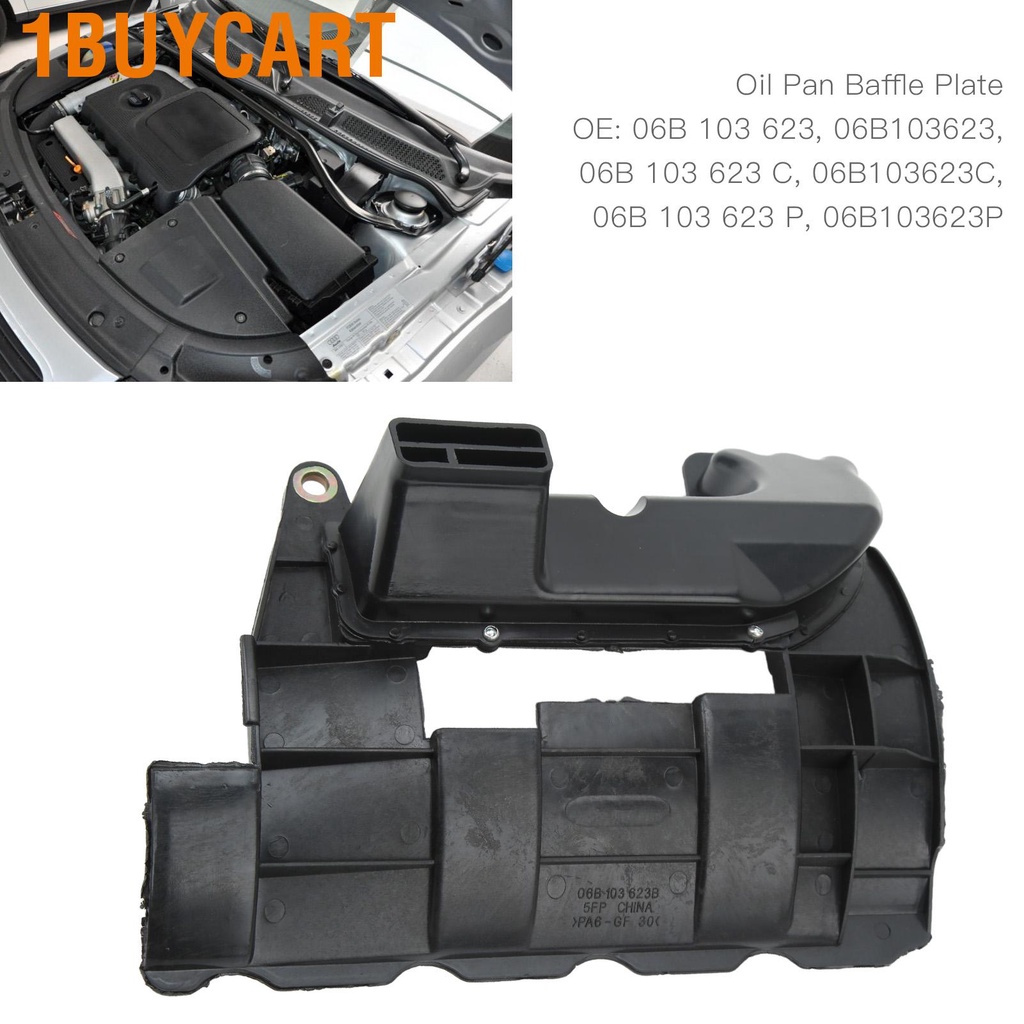 1buycart Oil Pan Baffle Restrictor Plate ABS High Strength 06B 103 623 C Replacement for BORA EUROVAN
