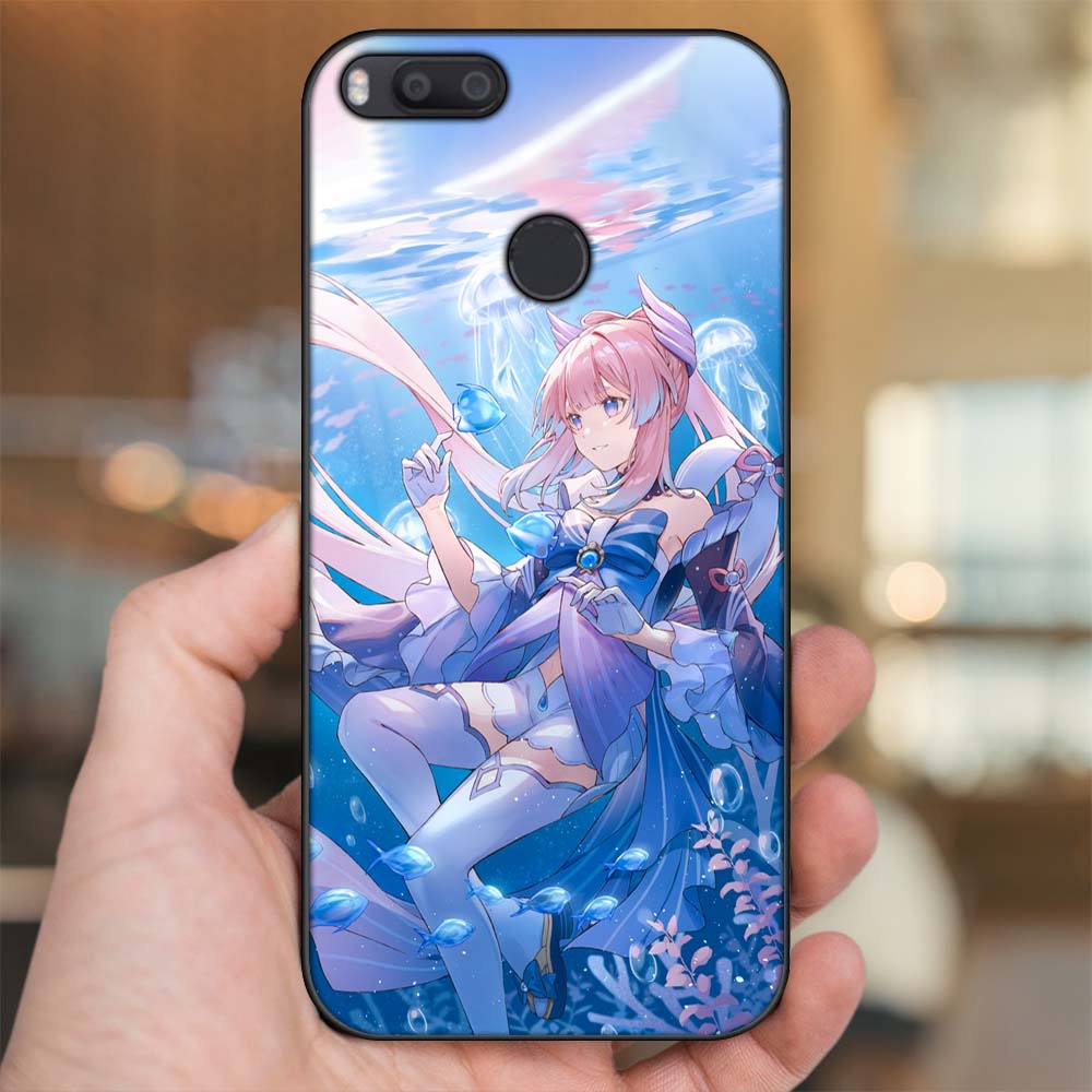 Ốp lưng Xiaomi Mi A1, Mi 5X viền đen in hình Sangonomiya Kokomi Genshin Impact