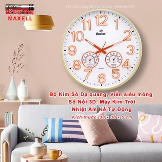 Đồng Hồ EASTAR KIM TRÔ Số Nổi 3D có DẠ QUANG và NHIỆT ẨM KẾ Tự Động (Không dùng Pin) – Tặng pin Maxell - Bảo Hành 1 Năm