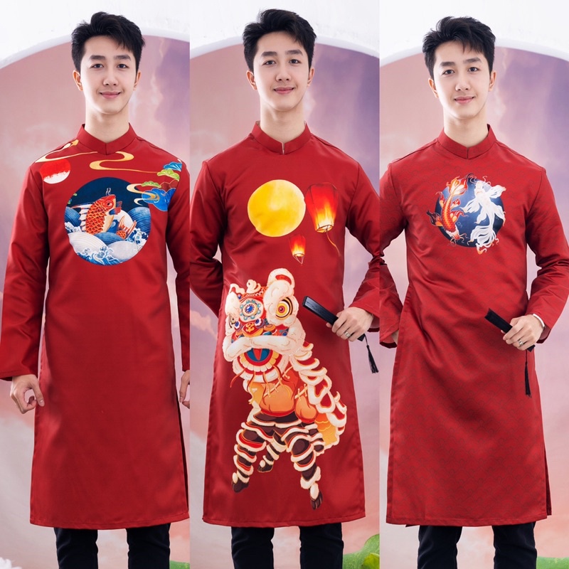 Áo dài cách tân nam rẻ đẹp