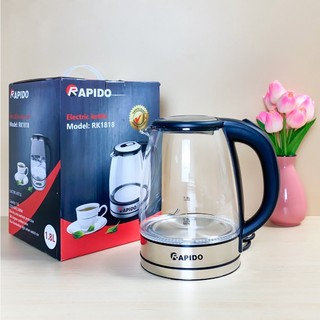 Ấm siêu tốc điện thủy tinh rapido rk1818 1,8 lít