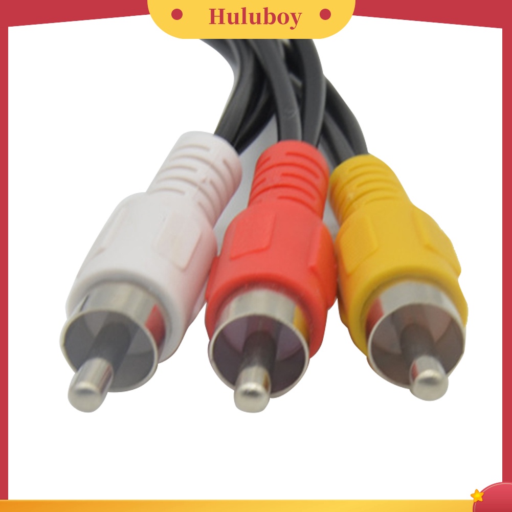 Huluboy| Dây cáp AV DVD chia nhánh 3 đầu cắm RCA sang 6 lỗ cắm RCA chuyên dụng