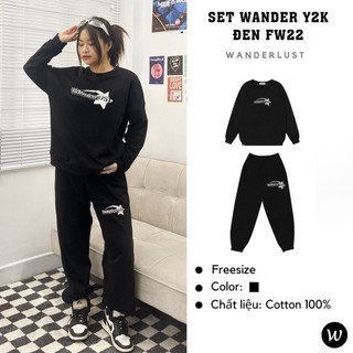 SET Wander y2k Đen FW22
