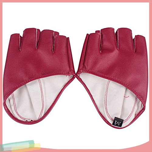 Đôi găng tay giả da hở ngón phong cách Punk trẻ trung cá tính cho nữ