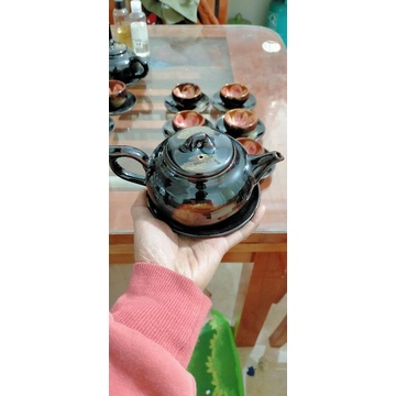 Ấm chén men hoả biến Bát Tràng