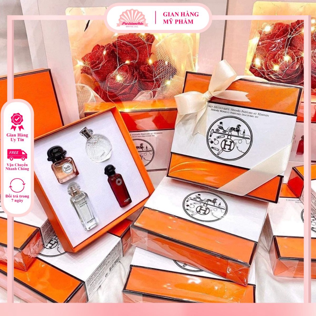 Set Nước hoa nữ Hermes Mini Mùi Hương Sang Chảnh, Mỗi Chai 7,5ml, Phong Cách Quyến Rủ