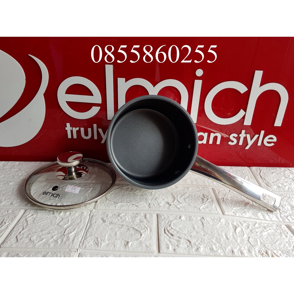 Quánh inox Elmich chống dính nấu bột đáy liền nguyên khối 14cm 3783