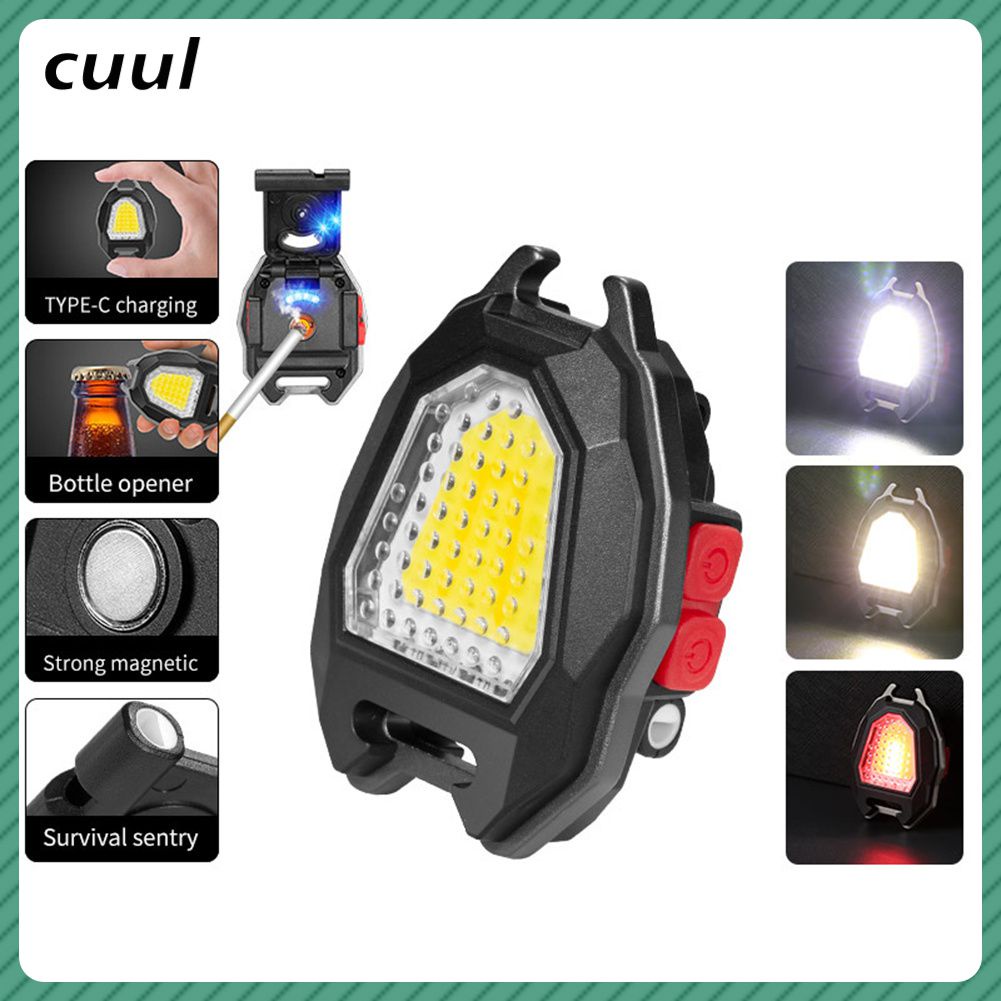 Hàng Có Sẵn Đèn Pin Led Mini Type-C Đèn Làm Việc/Móc Khóa Cob Cầm Tay Đèn Cắm Trại Ngoài Trời Sạc Usb Đèn Kiểm Tra Từ Tính Mạnh Bật Lửa Thuốc Lá Còi Sinh Tồn Thanh Toán Khi Nhận Hàng