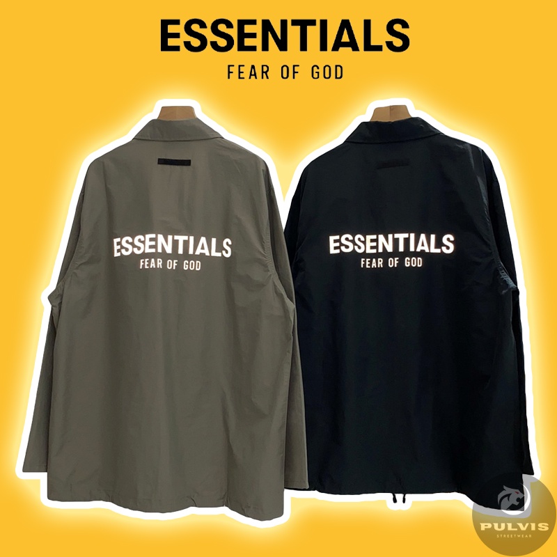 - Áo khoác Gió FEAR OF GOD ESSENTIALS 3M Coach Jacket, áo jacket gió FOG ESSENTIALS phản quang