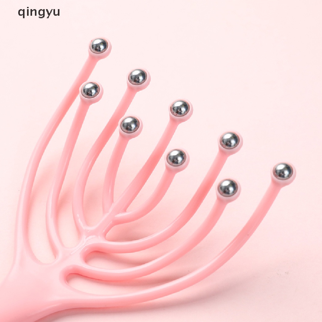 Qingyu Lược Mát Xa Đầu Chín Móng Vuốt Giúp Thư Giãn Da Đầu Sâu Mát Xa Hạt Cho Spa