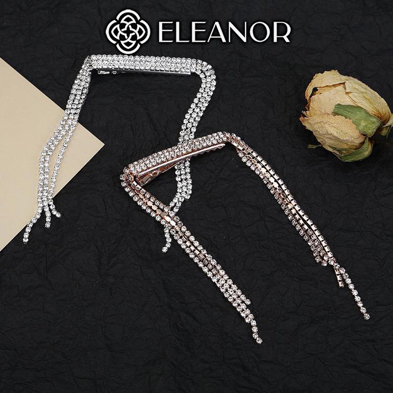 Kẹp tóc mái nữ Eleanor Accessories thiết kế tua rua đính đá phụ kiện trang sức 5112