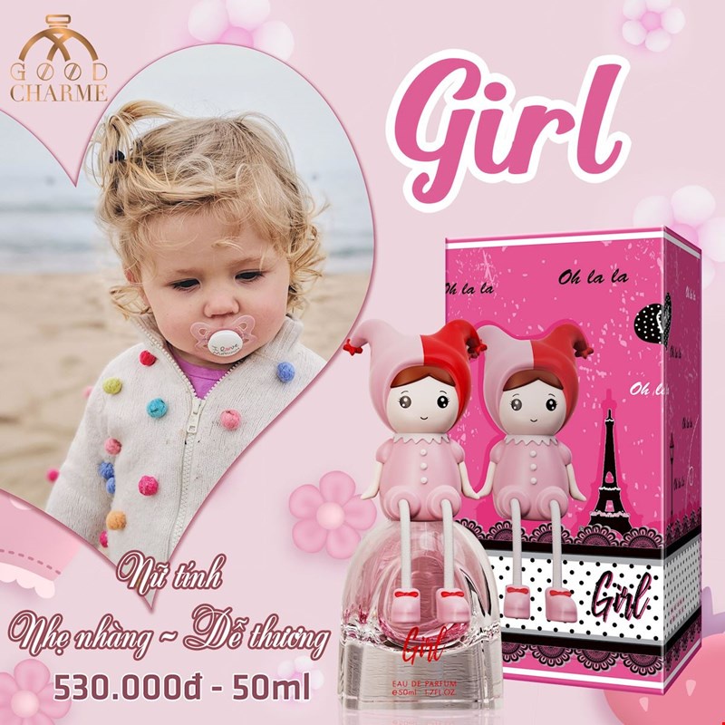Nước hoa bé gái GIRL - NỮ TÍNH, NHẸ NHÀNG VÀ DỄ THƯƠNG .