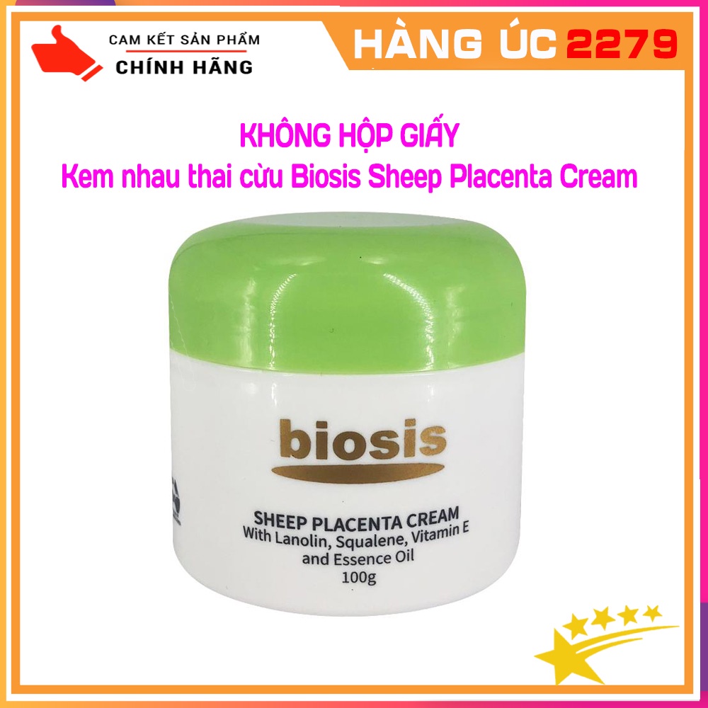 |DATE 5-2023 KHÔNG HỘP| Kem Dưỡng Da Nhau Thai Cừu Biosis Sheep Placenta Cream 100gram - Hàng Úc 2279