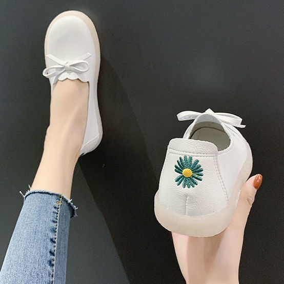 Giày Búp Bê Đế Bệt Mềm Đính Nơ Xinh Xắn Có Size Lớn 35-43 41 42 Dành Cho Nữ