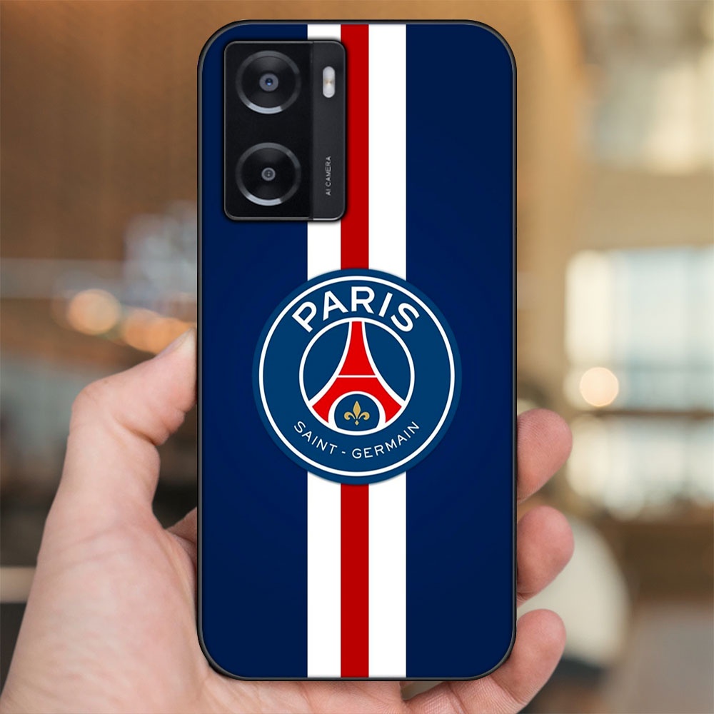 Ốp lưng Oppo A57 4G viền đen in hình CLB Bóng Đá PSG Paris Saint Germain