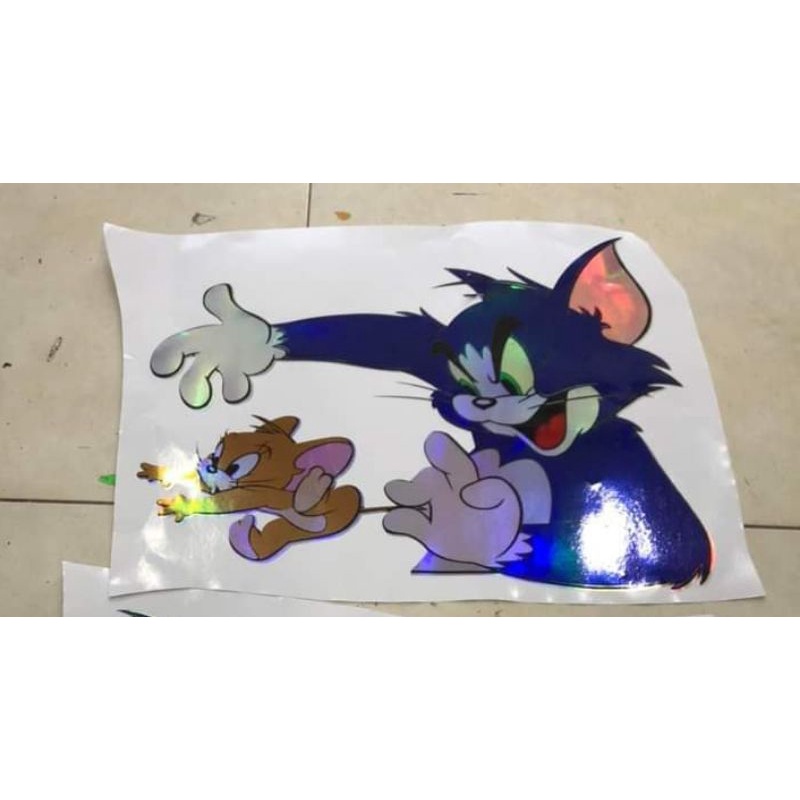 Tem decal Tom jerry   pq bảy màu dán xe tải, Tem Mèo chuột, Tom jerry