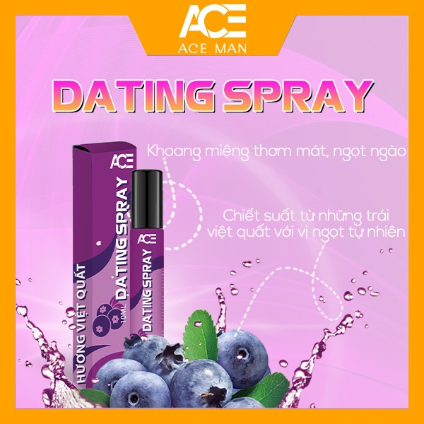 Xịt thơm miệng kissing spray ACEMAN nam nữ 10ml hương vị tự nhiên the mát | BigBuy360 - bigbuy360.vn