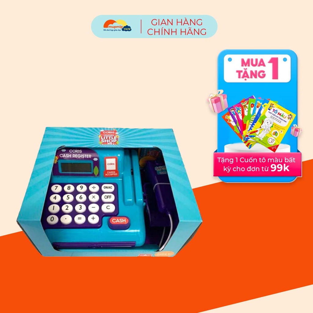 Đồ Chơi Máy Tính Tiền Siêu Thị AMISIO Có Nhạc, Cho Bé Học Cách Bán Hàng Giao Dịch Tính Toán Từ Nhỏ