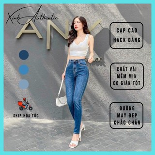 Quần jean nữ skinny vnxk- quần jean ôm co giãn vải xuất đẹp