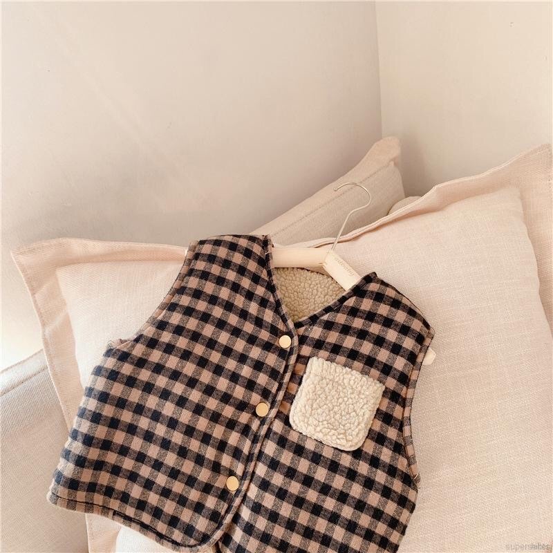 Áo gile lông cừu 2 mặt sz 80