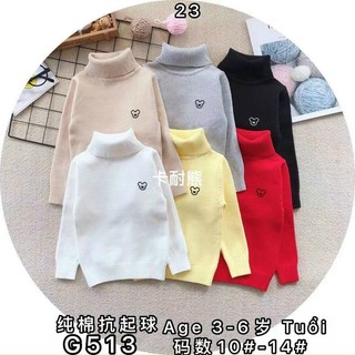 áo len cổ lọ cho bé 8-22kg giao hoạ ngẫu nhiên