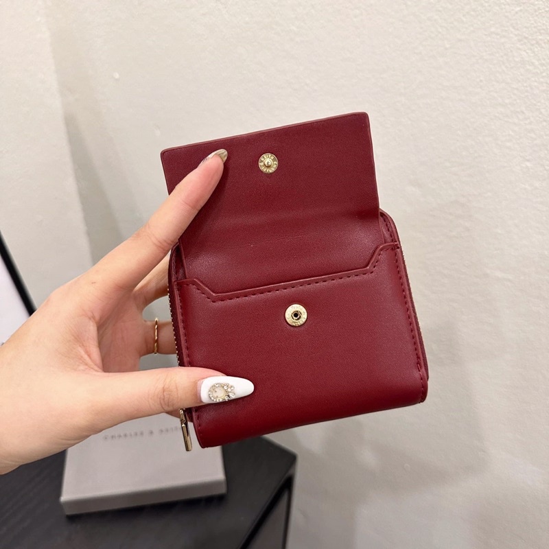 Ví da trơn nắp gập kèm hộp bản mới nhất nhiều ngăn hàng QC cao cấp