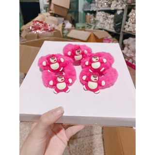 Dây cột tóc lông gấu hồng Lotso