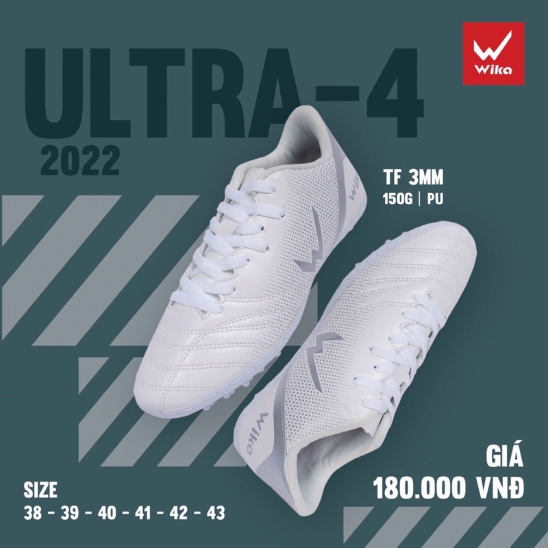 Giày đá bóng Wika Utral 4 đế TF khâu full đế