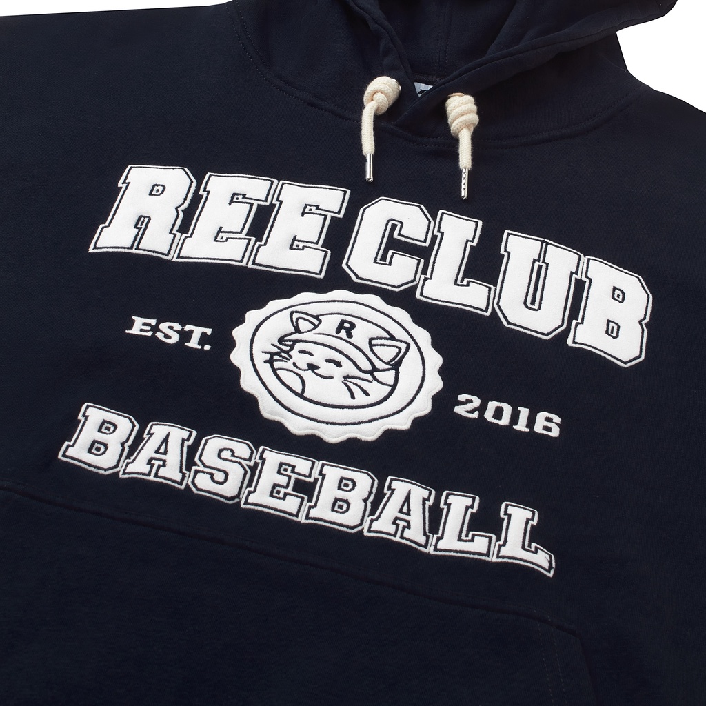 LOCAL BRAND REE - ÁO HOODIE BASEBALL THÊU DA LỘN MÀU NAVY | BigBuy360 - bigbuy360.vn