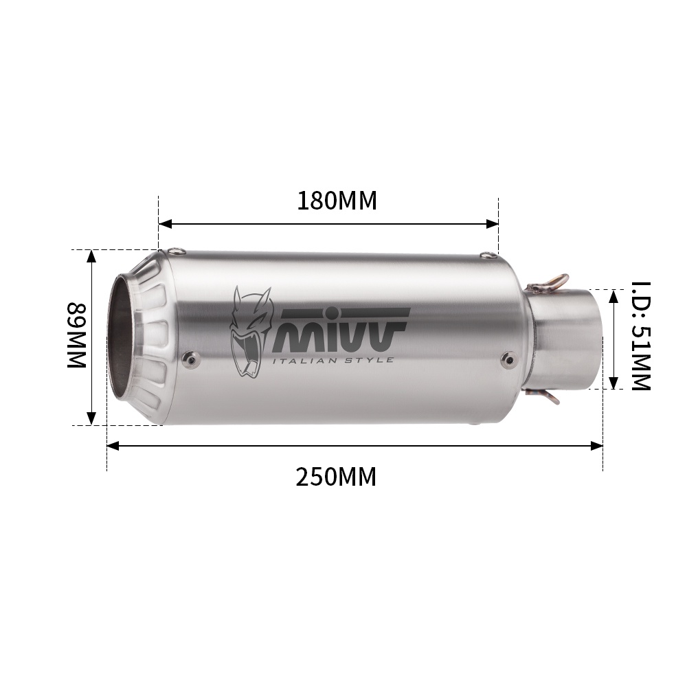 Ống pô xả khí 51mm Miv MK3 chuyên dụng cho xe mô tô