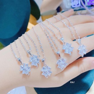 Dây chuyền cỏ 4 lá mặt đá