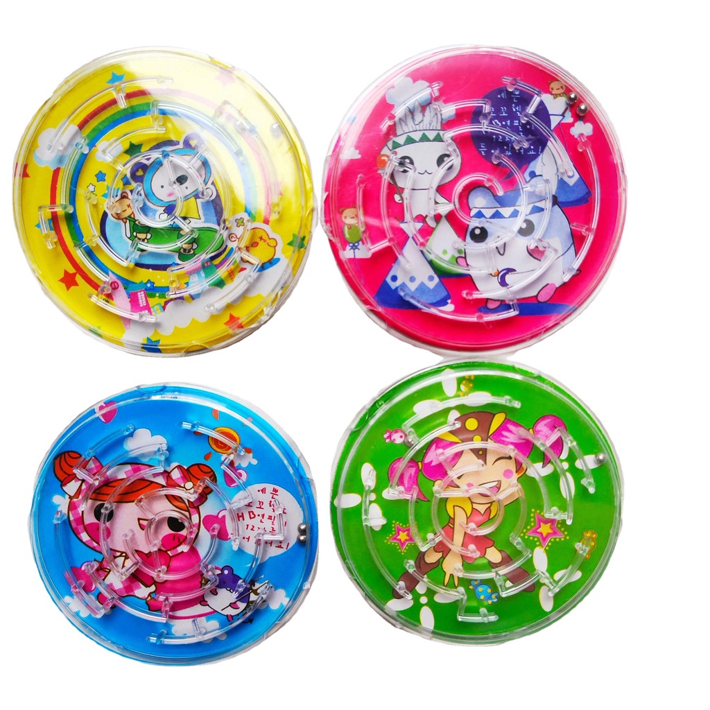 Đồ chơi giải trí mê cung nhiều màu xanh, đỏ, vàng, hồng mini nhiều hình dạng ngẫu nhiên cho bé tư duy, sáng tạo