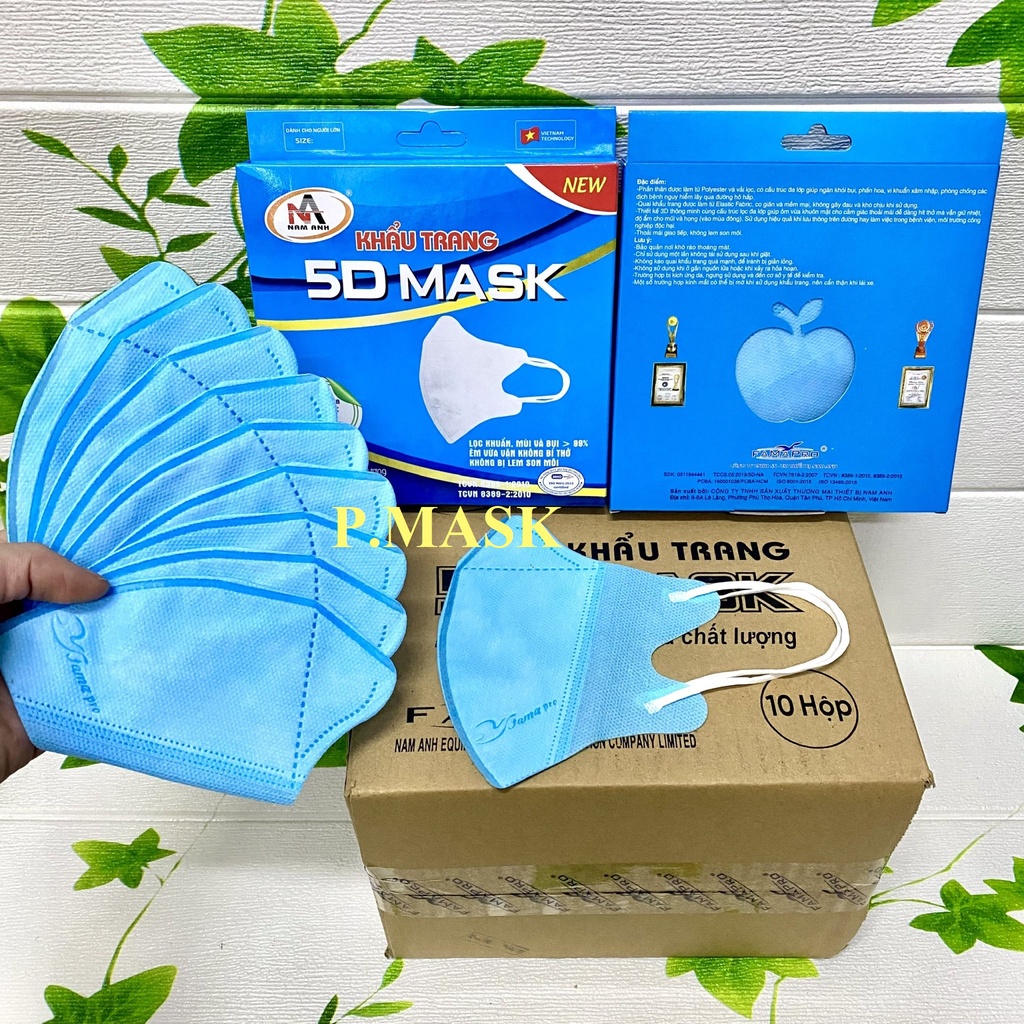 100 Cái khẩu trang 5D NAM ANH FAMAPRO 3 lớp kháng khuẩn
