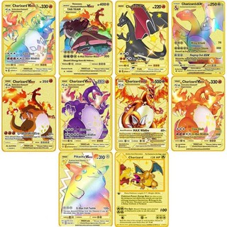 Thẻ bài pokemon mạ vàng ( 1 pack 10 thẻ )