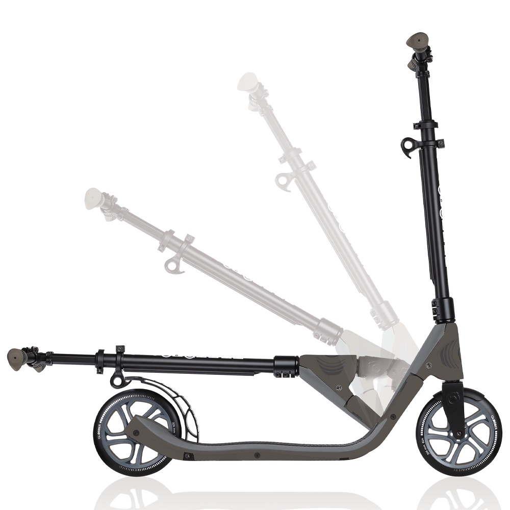 Xe trượt scooter 2 bánh GLOBBER ONE NL 205 cho thiếu niên và người lớn - Đen/Xám