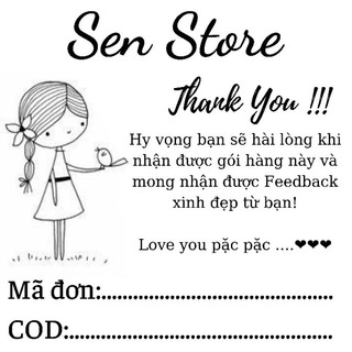Cuộn 400 Tem ghi mã vận đơn có tên shop, có sẵn keo kích thước 10x10cm