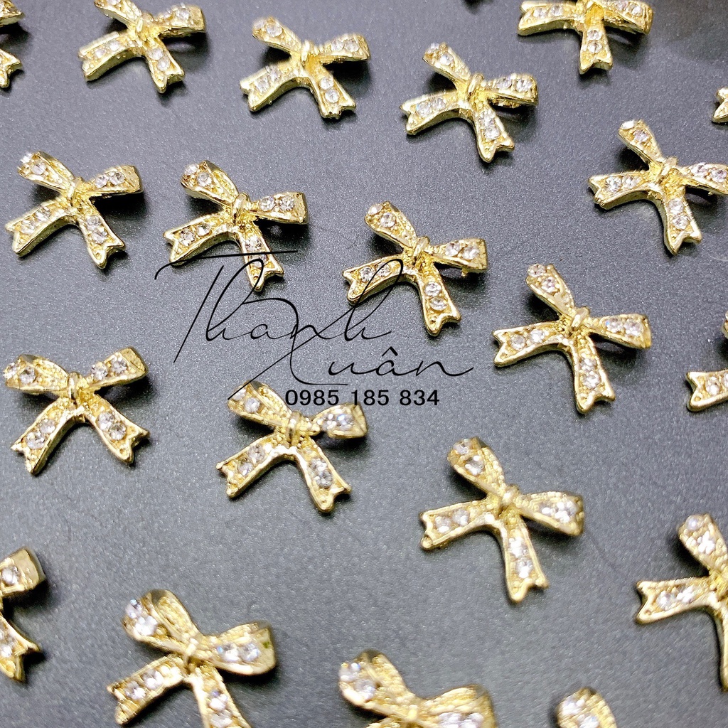 [charm nails] charm nơ đính đá cao cấp