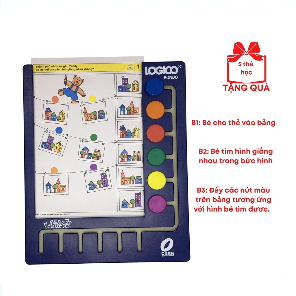 Bảng LOGICO PRIMO bộ đồ chơi phát triển trí tuệ toàn diện cho bé BEEKIDS