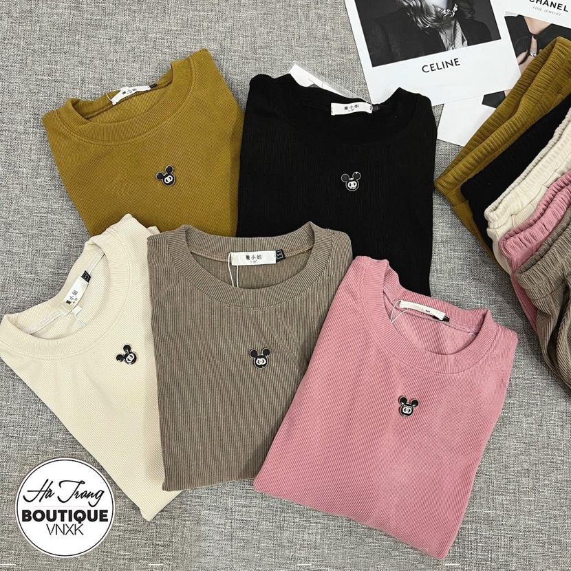 Sét nhung tăm logo Micky, sét bộ mùa đông 4 sz  Jullie.De' Clothing