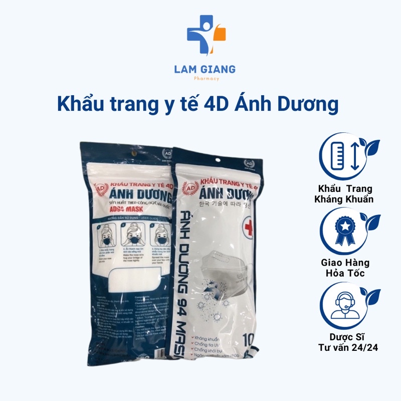 Khẩu trang y tế KF94 Ánh Dương người lớn và trẻ em sản xuất theo công nghệ Hàn Quốc