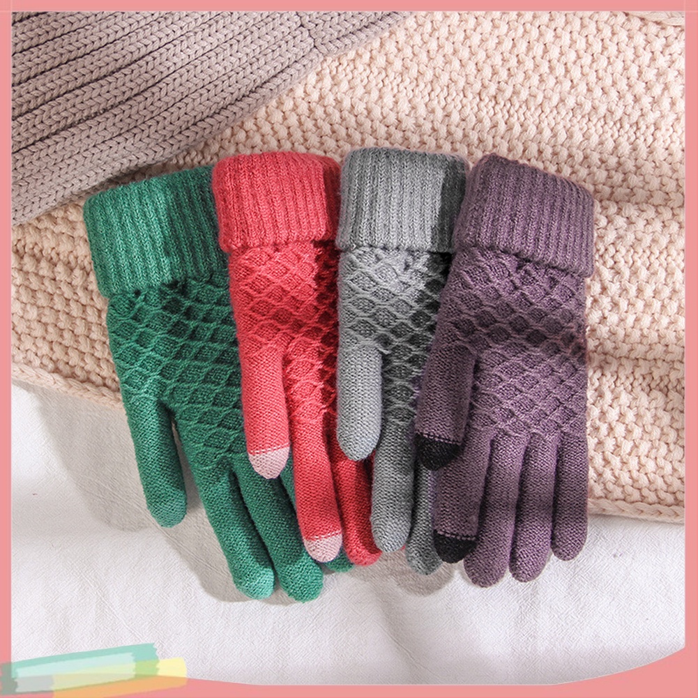 Đôi Găng Tay Len Ấm Áp Thời Trang Dành Cho Nữ
