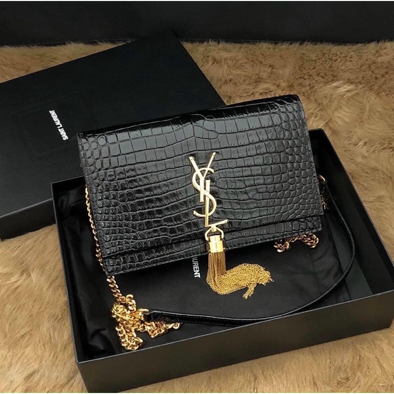 Túi Xách Cao Cấp Kate Mini Tua rua Vàng / Bạc  size 19 hàng cao cấp fullbox