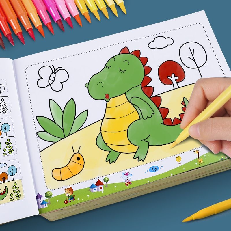 Sách Tô Màu Graffiti Độc Đáo Cho Bé Mẫu Giáo 3-4 - 5-6 - 7 Tuổi