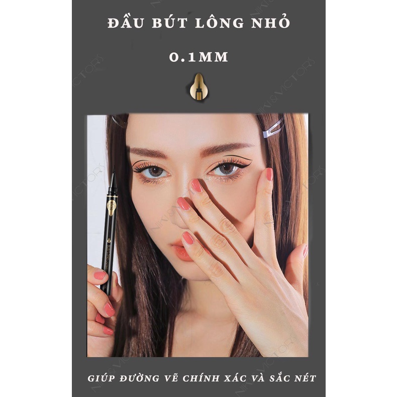 Bút Kẻ Mắt Nước Glamour Eyeliner Nhanh Khô Lâu Trôi Chống Nước Dễ Vẽ Không Lem