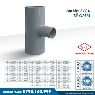 [1 bịch] Tê giảm nối ống PVC SIÊU THÀNH ĐỦ SIZE