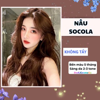  Thuốc Nhuộm Tóc Màu NÂU SOCOLA  Chocolate  . Combo thuốc nhuộm tóc tại nhà tặng kèm Oxy 