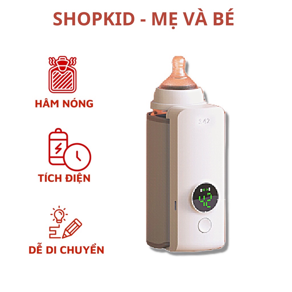 Máy hâm sữa không dây chính hãng cao cấp, ủ sữa cho bé, cổng sạc USB, giữ nóng, ổn định nhiệt độ