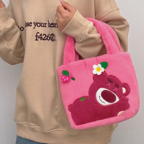 Túi xách gấu dâu nhiều mẫu xinh xắn cho nữ, Túi đeo chéo gấu Lotso dễ thương _ TingTing